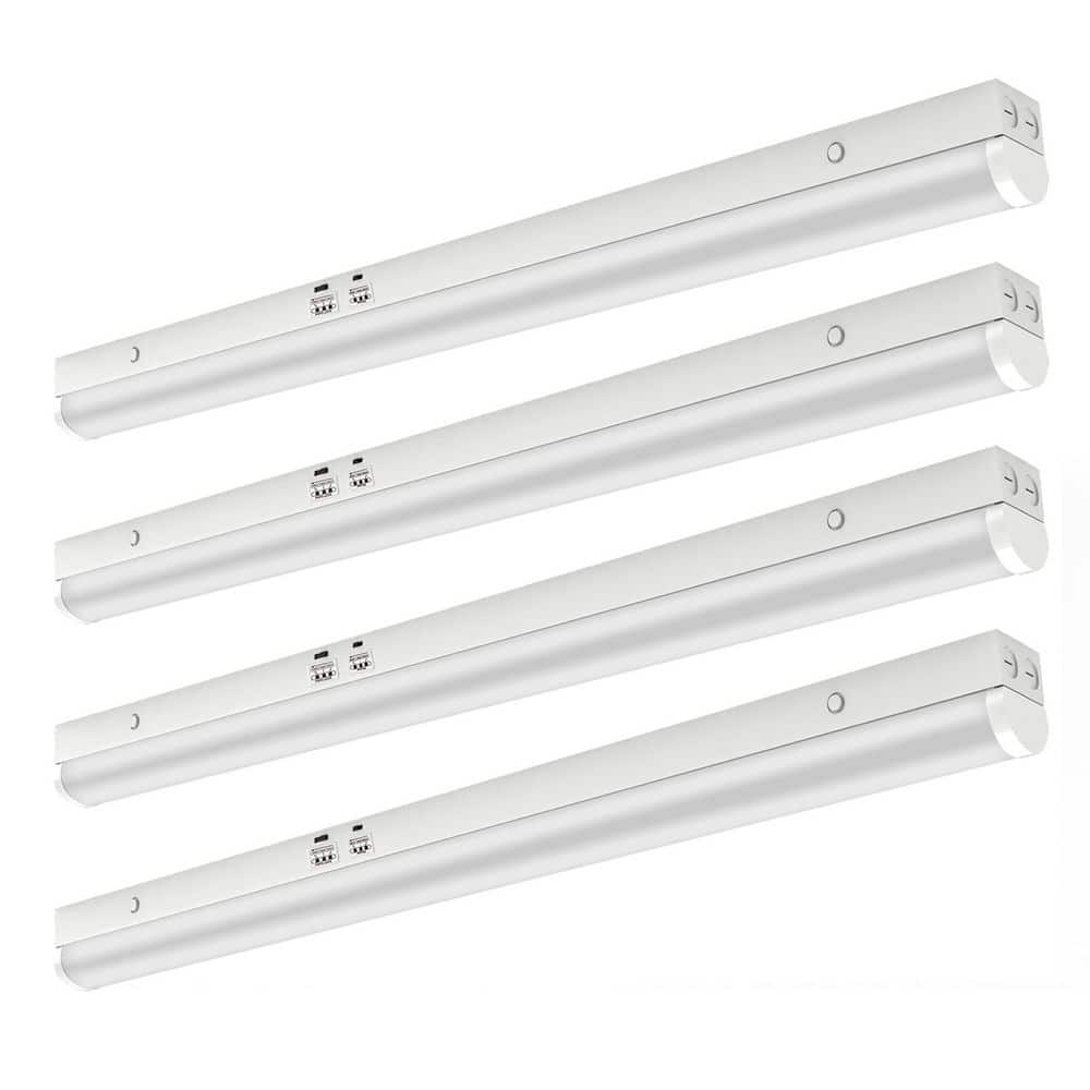WYZM 3.38 ft. 35/ 40/45-Watt LED White Shop Light for Garage/Workshops ...