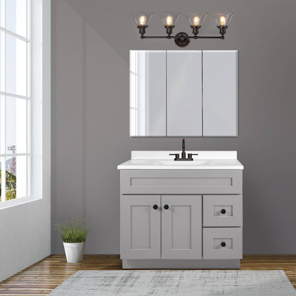 Augustin Matte Black 4-Light Bathroom Vanity Fixture with Clear Glass Shades