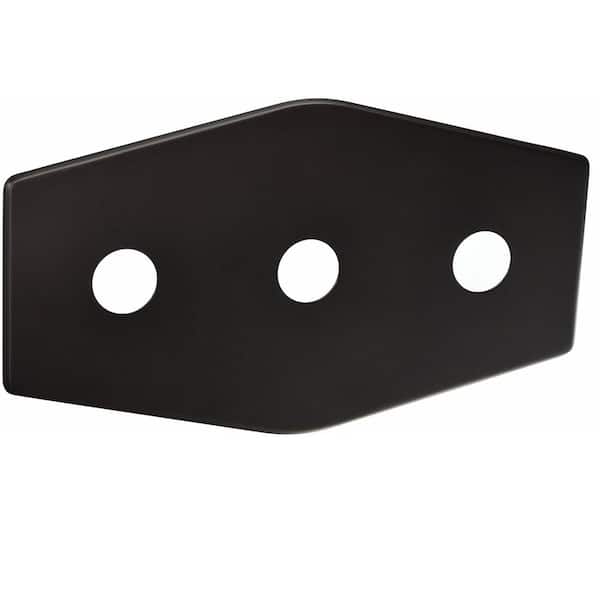 Westbrass Three-Hole Remodel Cover Plate for Bathtub and Shower Valves, Oil Rubbed Bronze