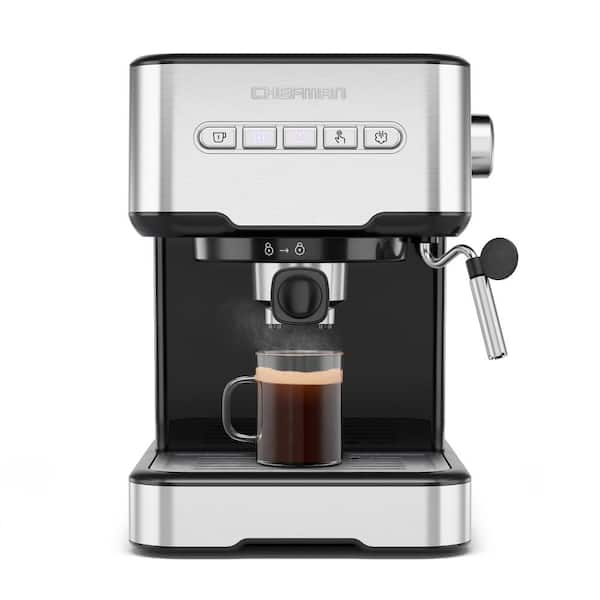 Espresso Machine, 7.5 Cups, Stainless Steel Black, Digital Barista Pro Plus  Espresso Machine with Milk Frother