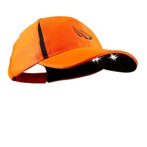 POWERCAP Blaze LED Hat 25/10 Ultra-Bright Hands Free Lighted Battery Powered Headlamp Blaze Orange Structured