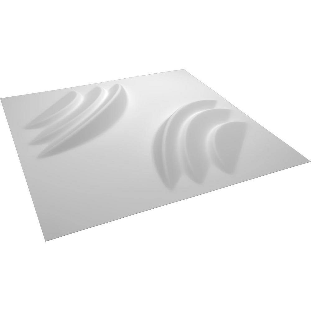 White Textured 3D PVC Wall Panel 11.88" x 11.88"