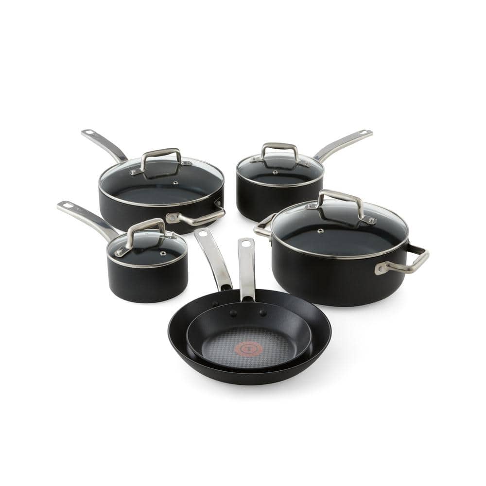 T-Fal Prograde Black 10-Piece Cookware Set
