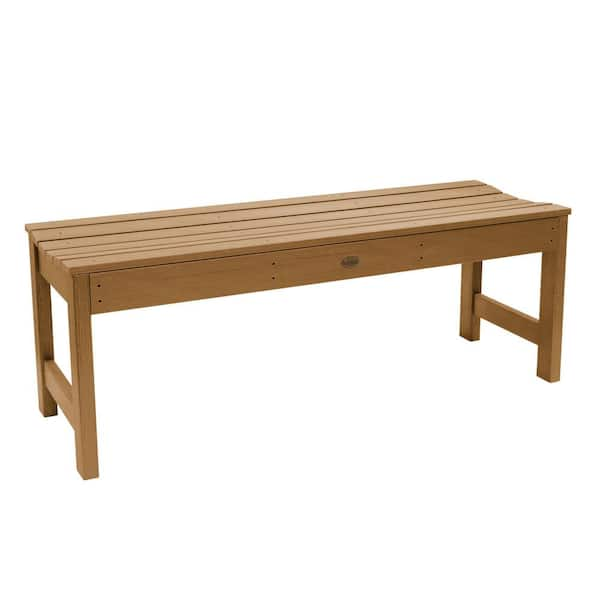 Highwood Lehigh 48 in. 2-Person Toffee Recycled Plastic Outdoor Picnic Bench