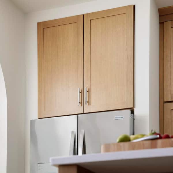 Avondale 30 in. W x 12 in. D x 18 in. H Ready to Assemble Plywood Shaker Wall Bridge Kitchen Cabinet in White Oak