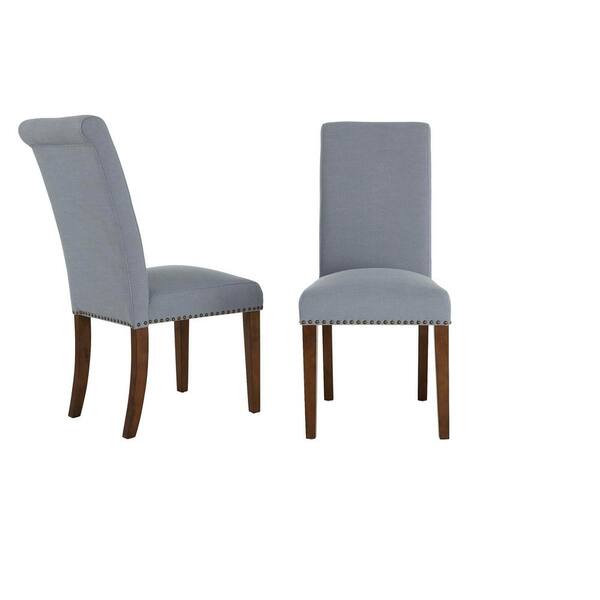 Home Decorators Collection Hanford Sable Brown Wood Upholstered Dining Chair with Aloe Green Seat (Set of 2) (18.90 in. W x 40.55 in. H)