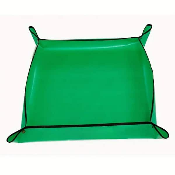 Phewnyzo 26.8 in. x 26.8 in. Waterproof Plant Repotting Mat with Copper Buckles for Easy Gardening