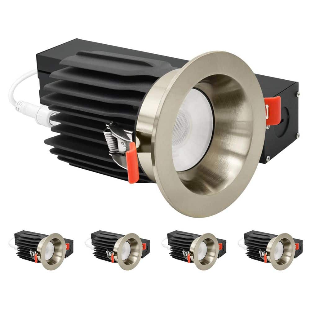 3 In. Integrated LED Regressed Light with Round Brushed Nickel Trim, 5CCT, 15/20W, 1450/2100LM Dimmable, 60° Beam 4 Pack price history on PriceWatchPro