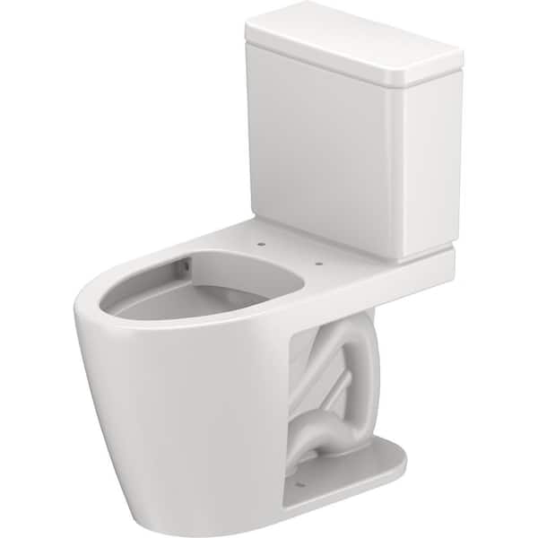 D-Neo PRO Series 2-Piece 1.28 GPF Single Flush Elongated Toilet in White Seat Not Included