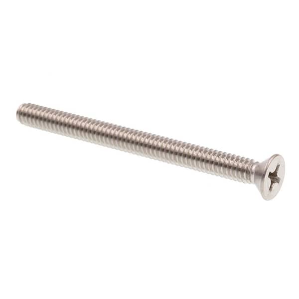 Prime-Line 1/4 in.-20 x 3 in. Grade 18-8 Stainless Steel Phillips Drive Flat Head Machine Screws (15-Pack)