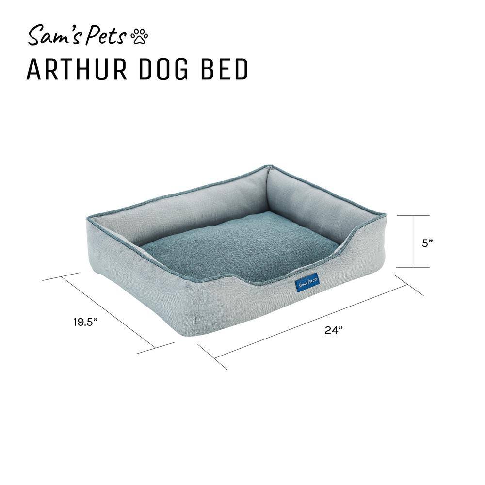 Arthur Small Gray Polyester Outdoor Dog Bed