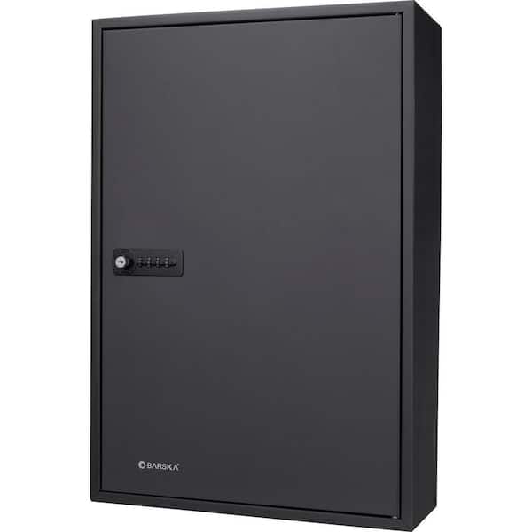 1 cu.ft. 200-Key Large Steel Digital Safe Adjustable Key Cabinet With Combination Lock Black