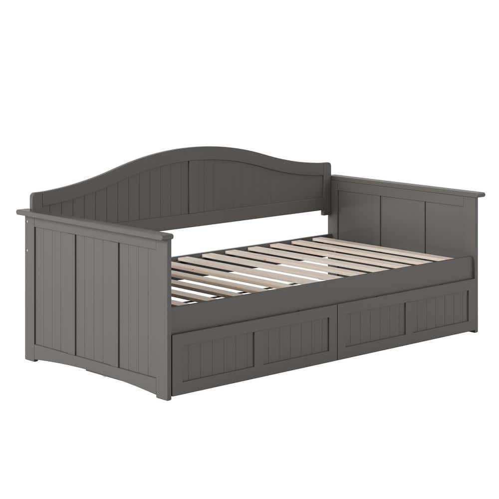 Nantucket Gray Twin Wood Daybed with Storage Drawers