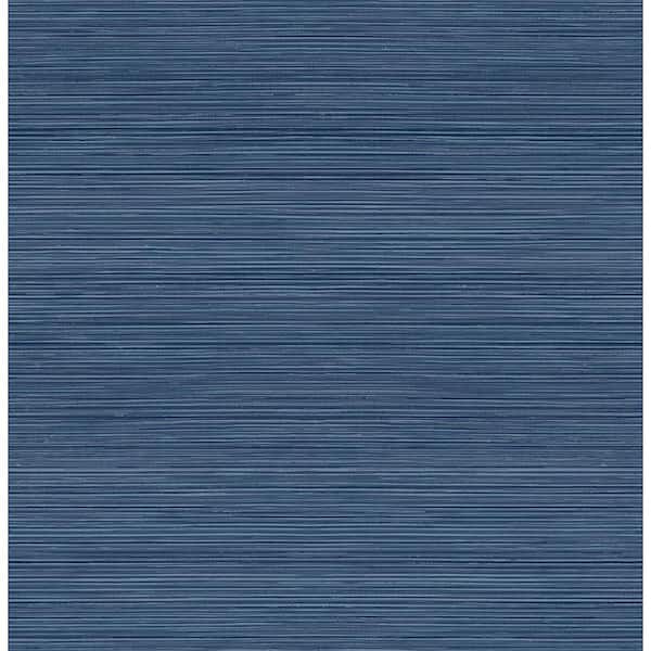 NuWallpaper Indigo Crossweave Peel and Stick String Wallpaper Sample