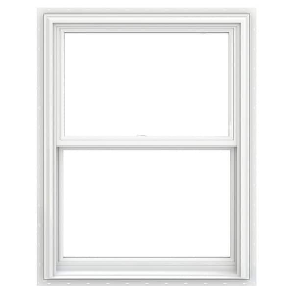 V-2500 Series 33.5 in. x 48 in. Double Pane Double Hung Vinyl Low-E White Nail Fin Frame New Construction Window