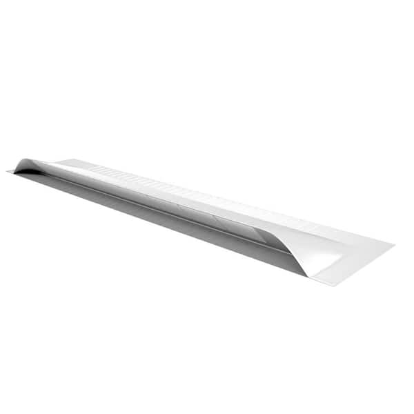 Active Ventilation 47 in. Aluminum Off Ridge Static Roof Vent in White