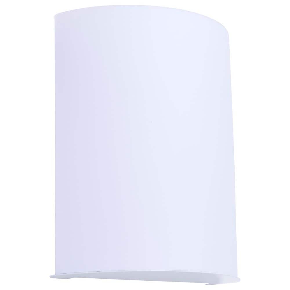 Crispo Contemporary 1-Light White Dimmable Integrated LED Wall Sconce with White Acrylic Lens Selectable CCT price history on PriceWatchPro