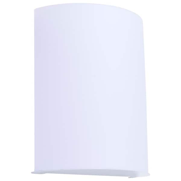 Crispo Contemporary 1-Light White Dimmable Integrated LED Wall Sconce with White Acrylic Lens Selectable CCT