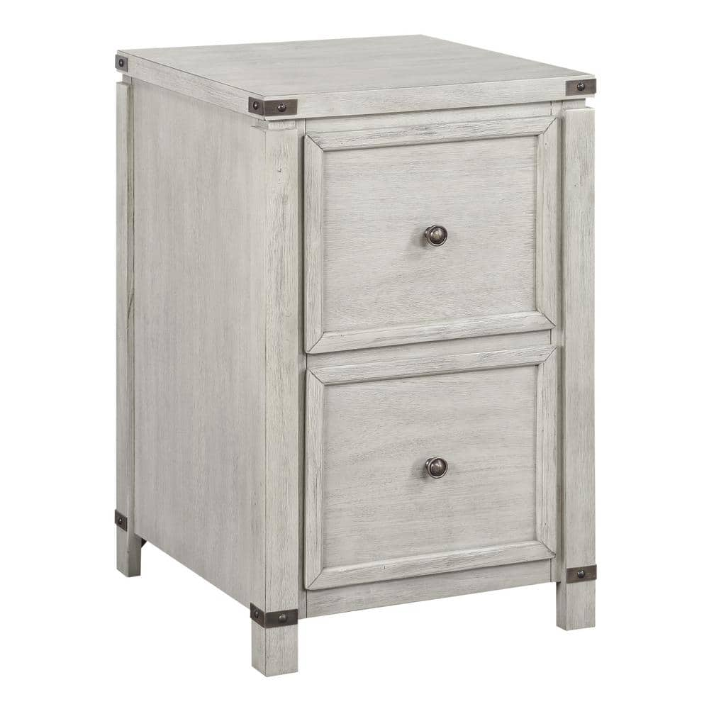 OSP Home Furnishings Baton Rouge Champagne Oak Gray 2-Drawer Decorative ...