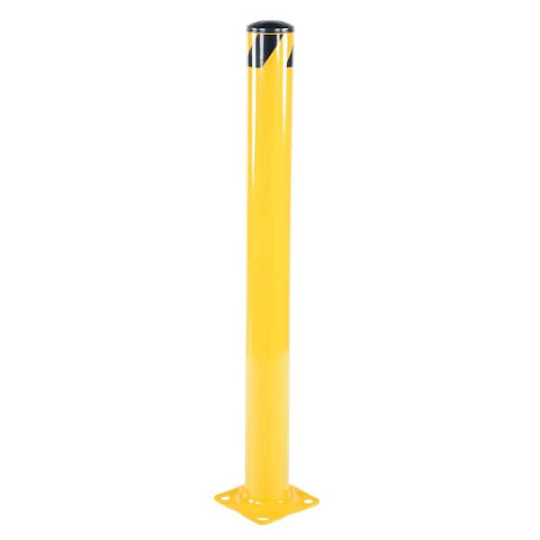 Vestil 62 in. x 4.5 in. Yellow Steel Pipe Safety Bollard BOL-62-4.5