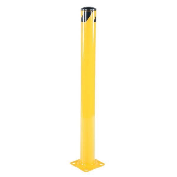 Vestil 62 in. x 6.5 in. Yellow Steel Pipe Safety Bollard BOL-62-6.5