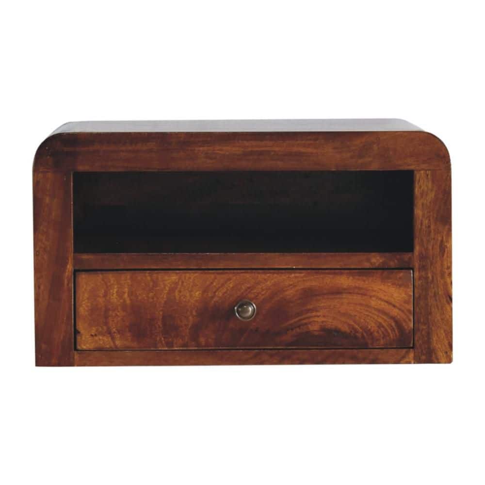 "18"" Chestnut Solid Wood One Drawer Floating Nightstand" price history on PriceWatchPro