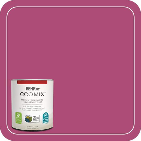 ECOMIX 1 qt. #100B-7 Hot Pink Flat Plant-Based Interior Paint & Primer
