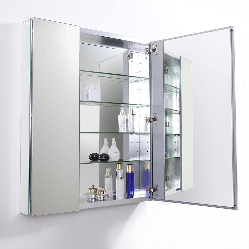 Fresca 36" Frameless Rectangular Bathroom Medicine Cabinet with Mirrors