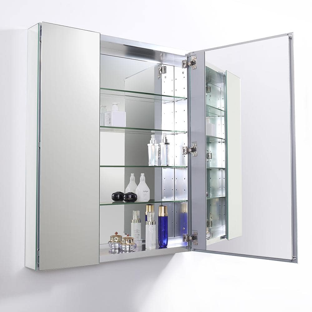 Fresca 36" Frameless Rectangular Bathroom Medicine Cabinet with Mirrors