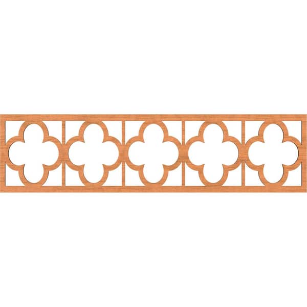 Ekena Millwork Woodall Fretwork 0.25 in. D x 47 in. W x 12 in. L Cherry Wood Panel Moulding