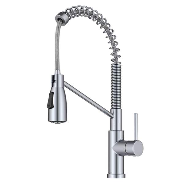 Coda Commercial Style 2-Function Single Handle Pull Down Sprayer Kitchen Faucet in Chrome
