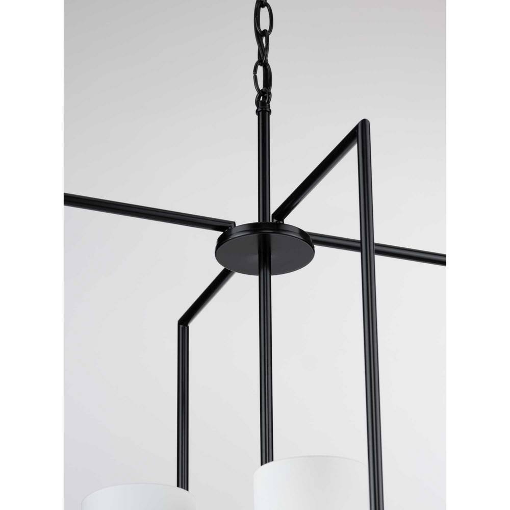 Elegant Replay Black and Brushed Nickel 4-Light Foyer Pendant