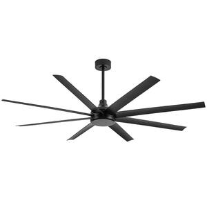 Melissa 72 in. 6 Fan Speeds Ceiling Fan in Black with Remote Control Included