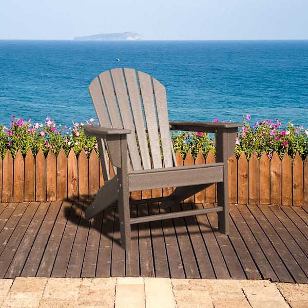 SUNRINX Teak Plastic Adirondack Chair