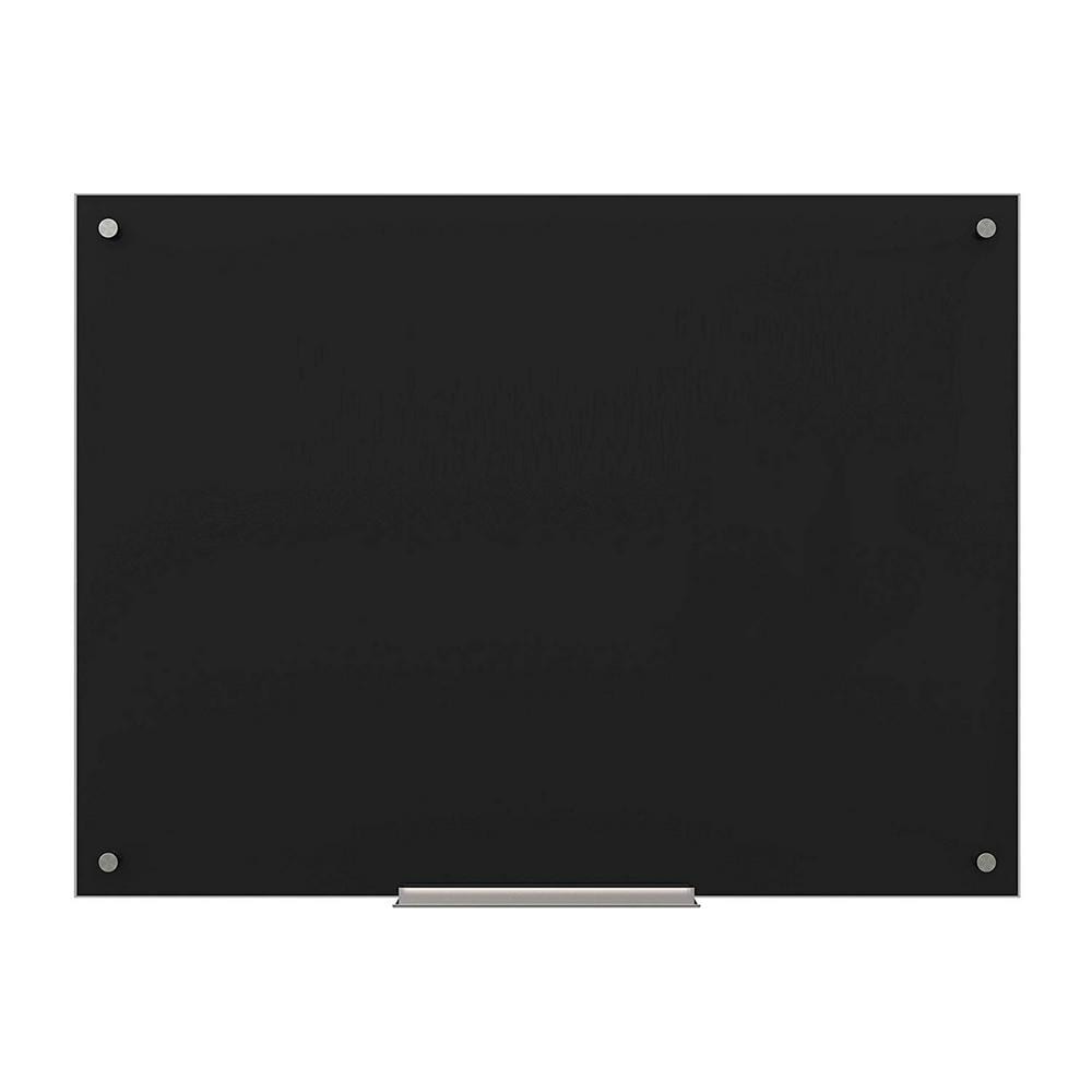 Reviews for U Brands 47 in. x 35 in. Black Surface Frameless Glass Dry  Erase Board