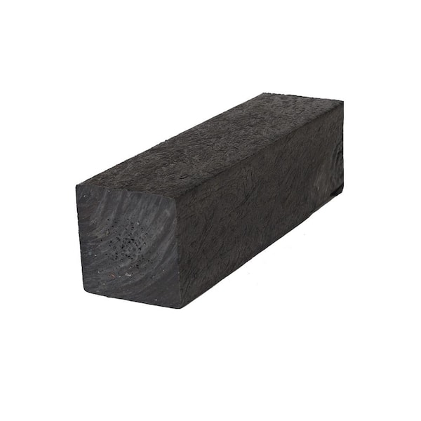 Unbranded 4 in. x 4 in. x 8 ft. Black Recycled Plastic Landscape Timber ...