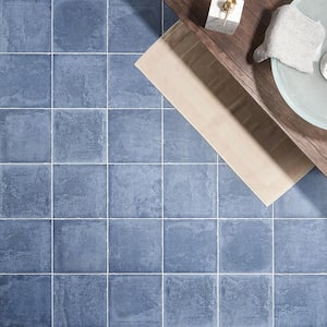 Patras Indigo 7.87 in. x 7.87 in. Matte Porcelain Floor and Wall Tile (10.76 sq. ft./Case)