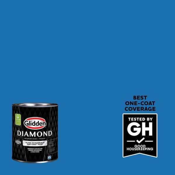 Glidden Diamond 1 qt. #PPG1242-6 Planetarium Flat Interior Paint with Primer