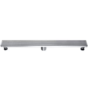 32 in. Linear Shower Drain in Brushed Stainless Steel