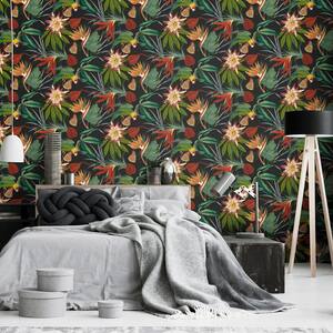Parrot Black Wallpaper Sample