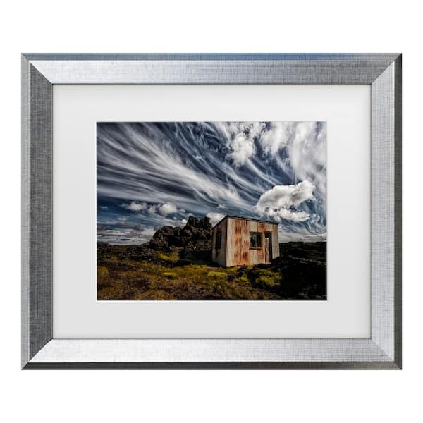 Trademark Fine Art Borsteinn H. Ingibergsson Broken Shack Matted Framed Photography Wall Art 19.5 in. x 23.5 in.