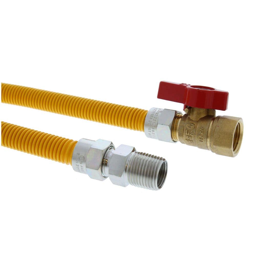 1/2 in. FIP x 1/2 in. MIP 36 in. Yellow Stainless Steel Gas Connector price history on PriceWatchPro