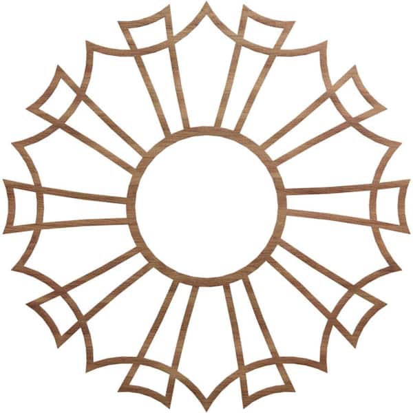 Ekena Millwork 36 in. x 12.625 in. x 0.25 in. Wood Medallion Moulding