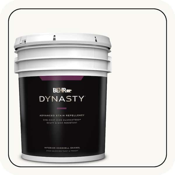 BEHR DYNASTY 5 gal. #PR-W15 Ultra Pure White Eggshell Enamel Interior Stain-Blocking Paint & Primer