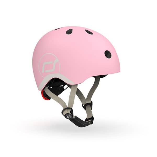 Toddler Kids Bike and Scooter 9 x 7.9 x 9 in. Helmet with LED Light, Rose