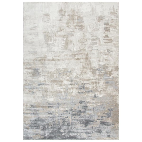 Rizzy Home Encore Beige/Gray 8 ft. x 10 ft. Rectangle Area Rug