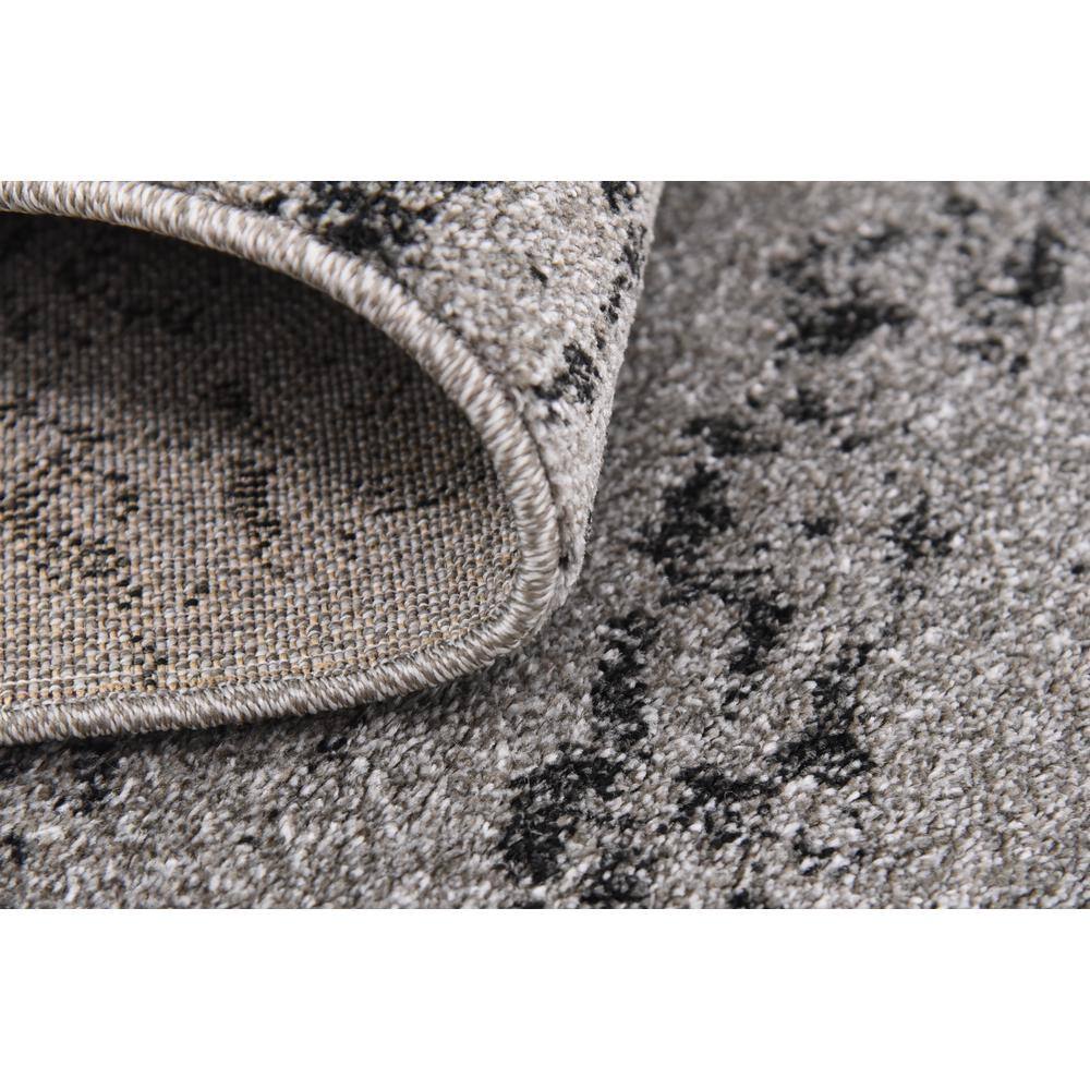 Luxurious Dark Gray Tufted 6' x 9' Easy-Care Synthetic Rug
