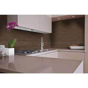 Streamline Earth Brown Glossy 4 in. x 16 in. Ceramic Wall Tile (10.39 sq. ft./ Case)