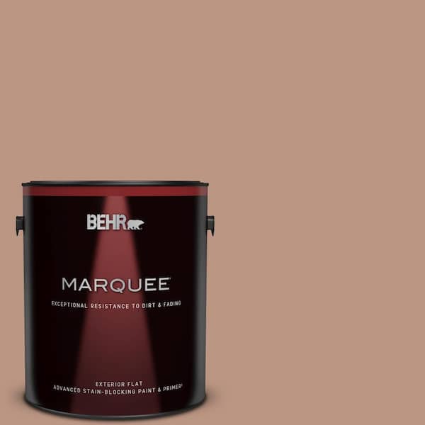 BEHR MARQUEE 1 gal. #S190-4 Spiced Brandy Flat Exterior Paint & Primer
