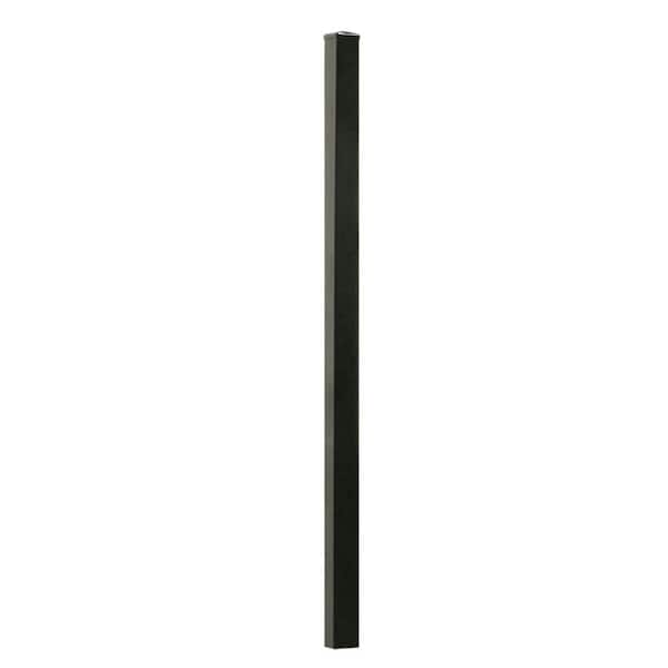 Barrette Outdoor Living Heavy-Duty 2-1/2 in. x 2-1/2 in. x 8-7/8 ft. Pewter Aluminum Fence Blank Post